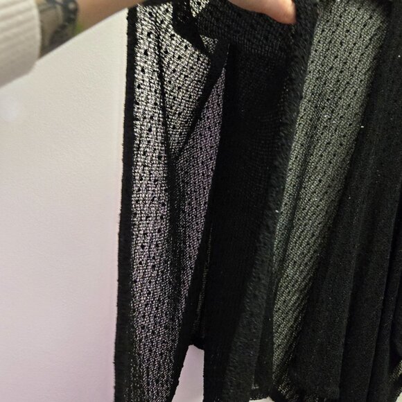 Open Knit Shawl Kimono Cardigan Shawl Whimsigoth Witchy Fairy Grunge - Picture 5 of 6